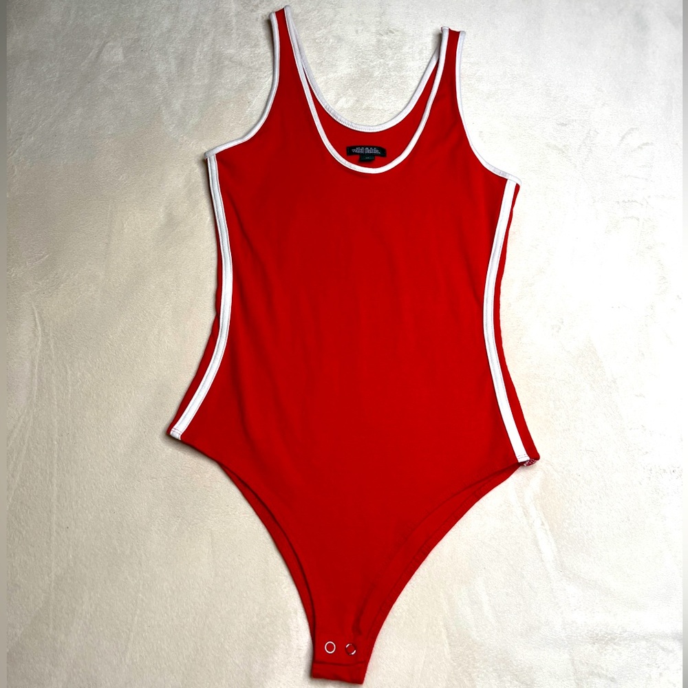 Varsity style Striped bodysuit
